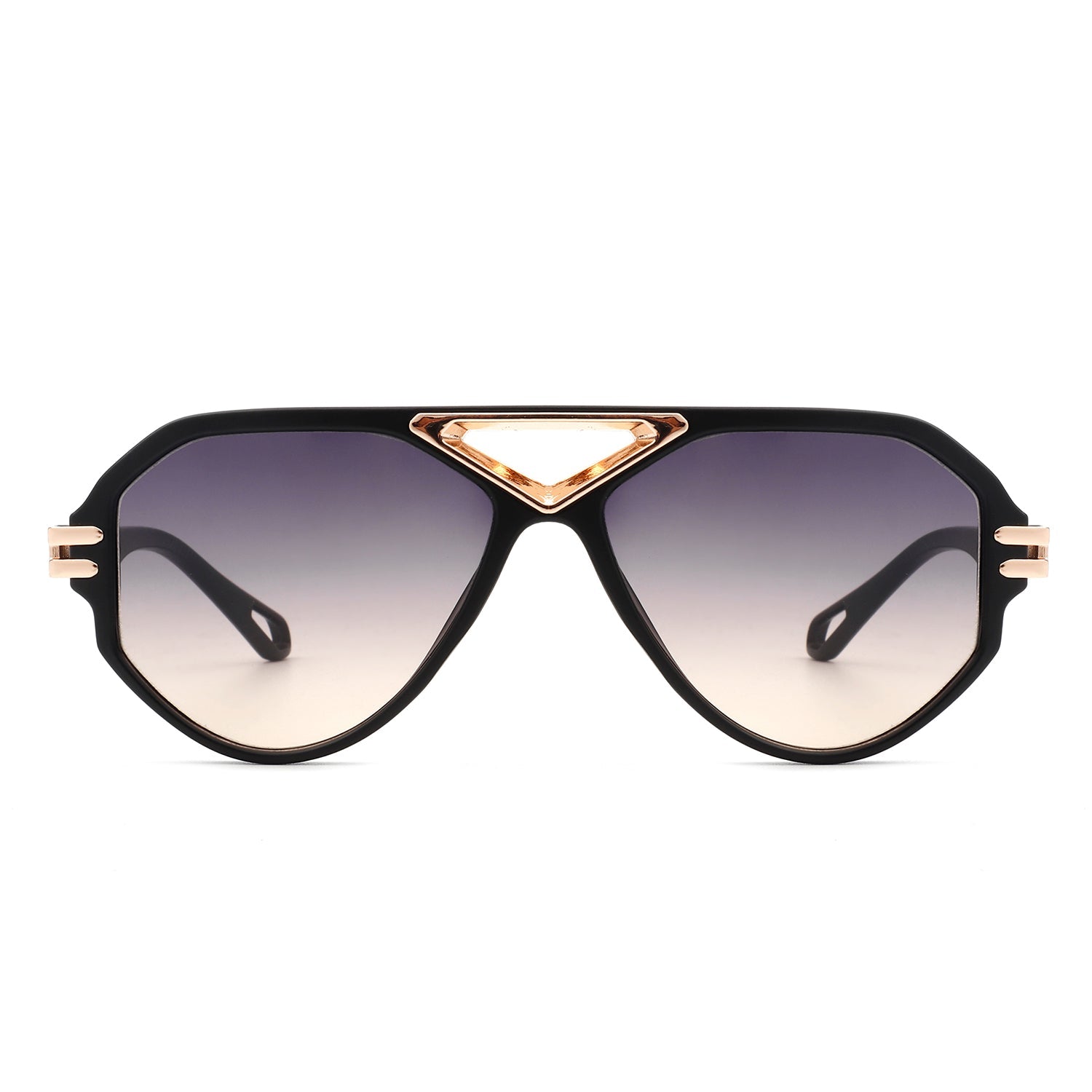 Unityth - Geometric Retro Round Vintage Fashion Aviator Sunglasses-2