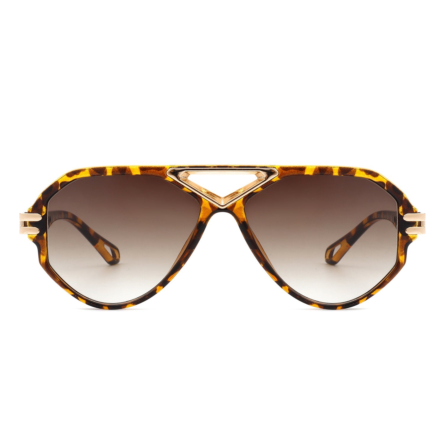 Unityth - Geometric Retro Round Vintage Fashion Aviator Sunglasses-4