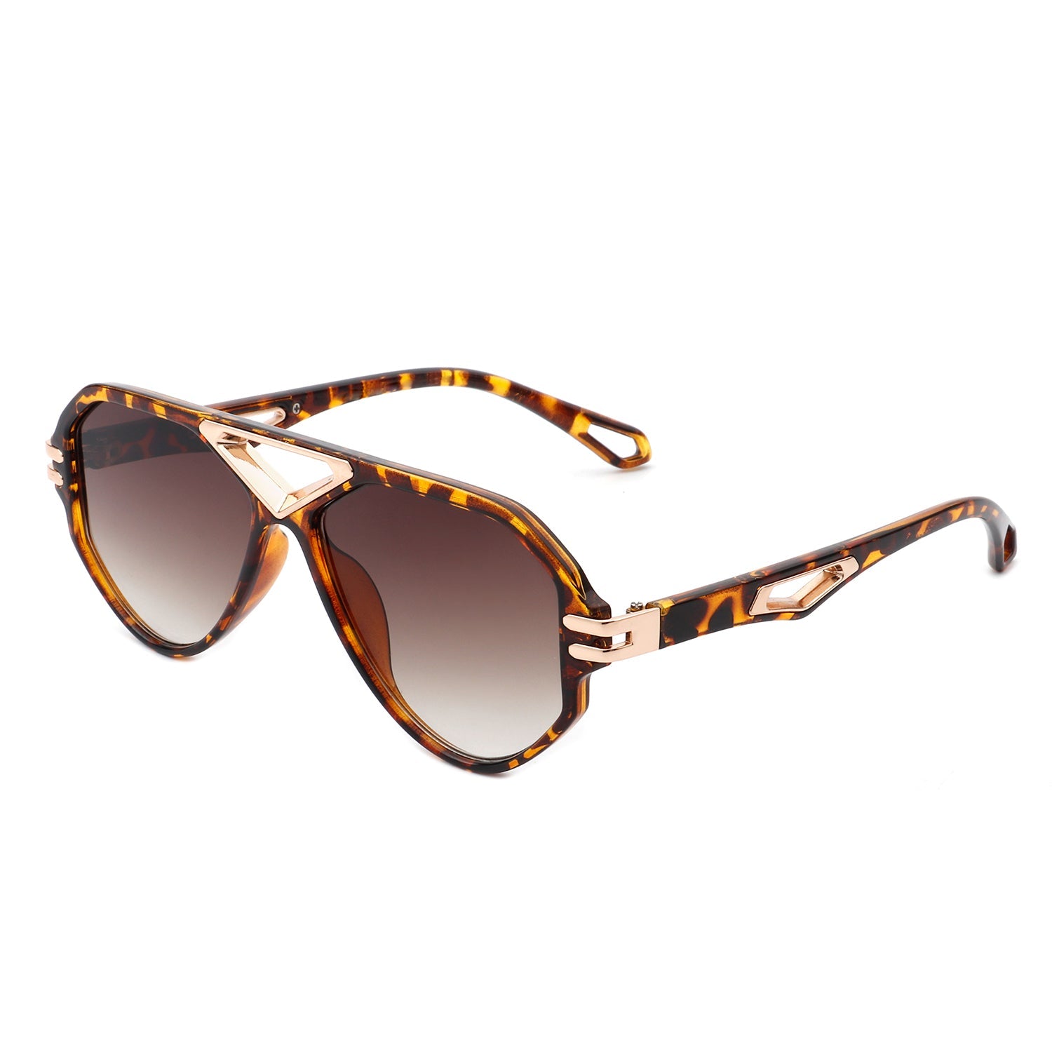 Unityth - Geometric Retro Round Vintage Fashion Aviator Sunglasses-5