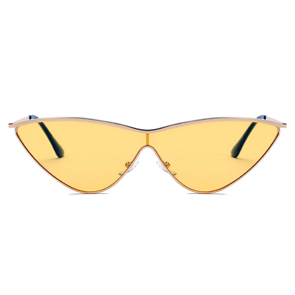 SUSTYA -  Women Fashion Tinted Cat Eye Sunglasses-3