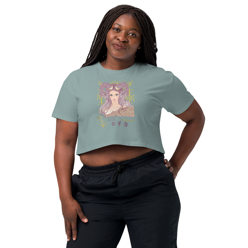 Aries Crop top with zodiac print